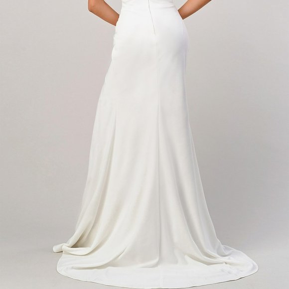 NEW OFF WHITE WEDDING BRIDAL PROM PARTY OFF THE SHOULDER - Picture 5 of 7